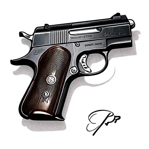 James Bond Walther ppk tattoo design idea