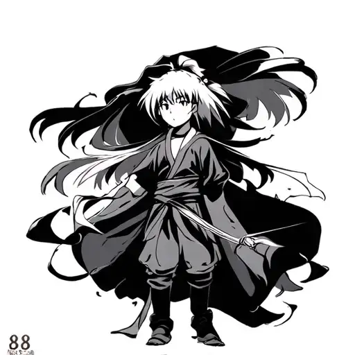 inuyasha, 86 anime, hope, war, love tattoo design idea