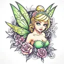 Tinkerbell tattoo design idea