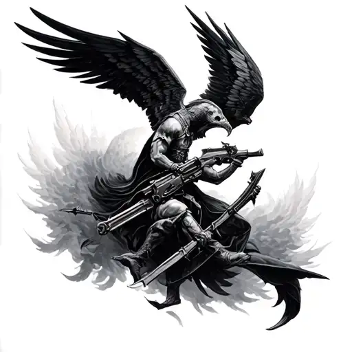 war in Heaven tattoo design idea