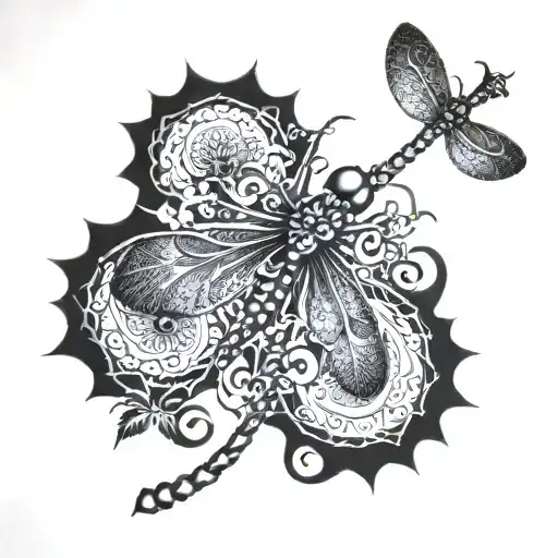 dragon-fly tattoo design idea