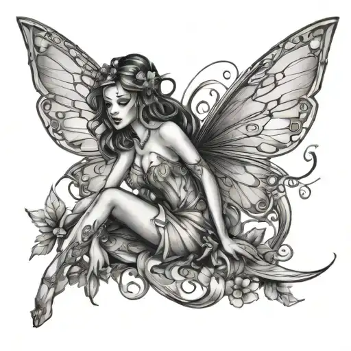 Fairy tattoo design idea