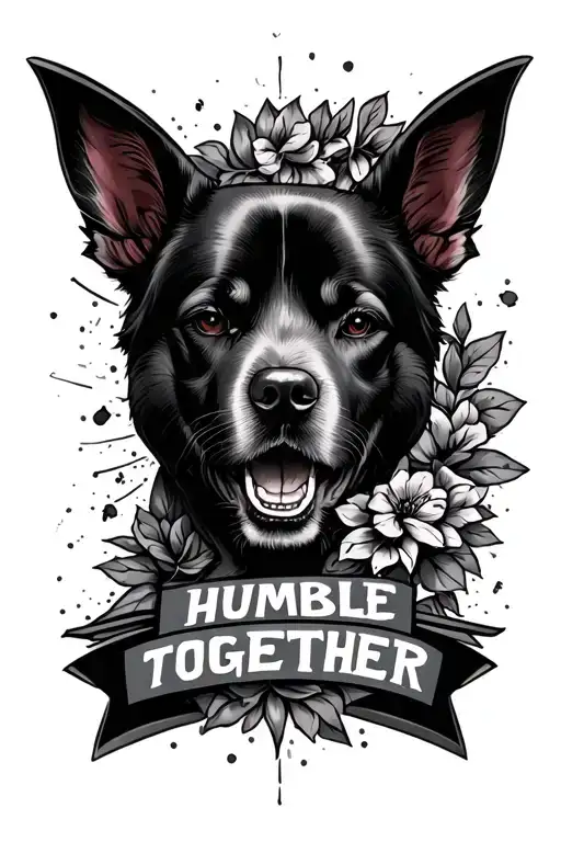 hustle e humble together tattoo design idea