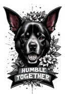 hustle e humble together tattoo design idea