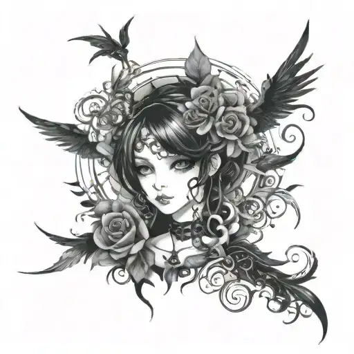 goth vanoim tattoo design idea