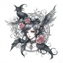 goth vanoim tattoo design idea