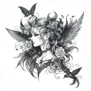 goth vanoim tattoo design idea