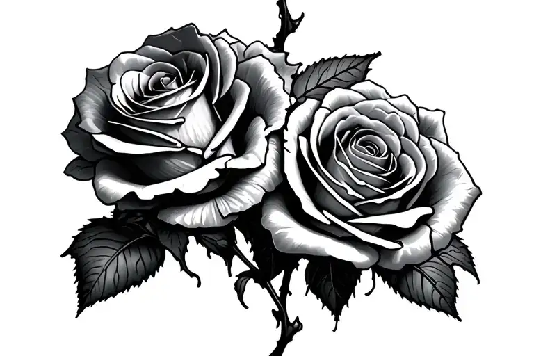 Nana Roses Forever broken  tattoo design idea