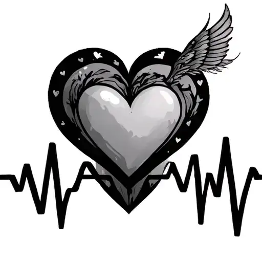 to infinity and beyond with hearts one heart beat tattoo design idea