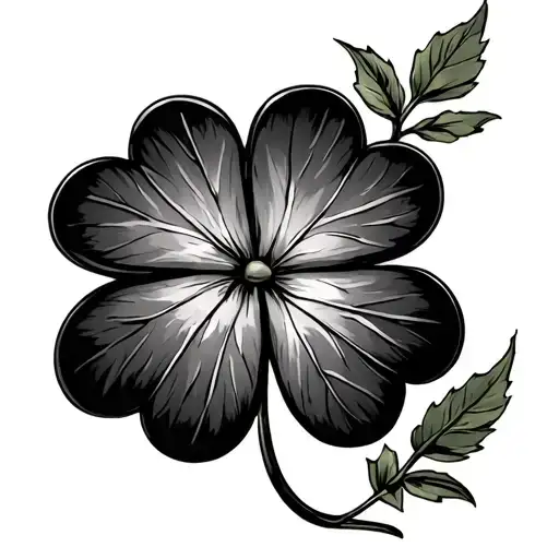 planta resident evil 4 leaf clover tattoo design idea