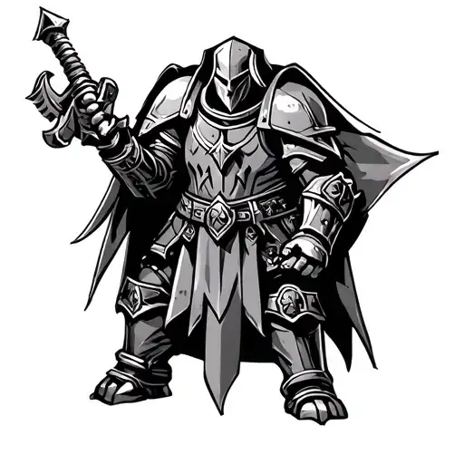 Warhammer 40k black templars tattoo design idea