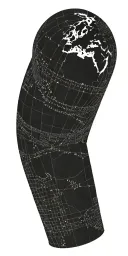 A globe with binary code wrapping around it, symbolizing travel and hacking tattoo design idea