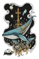 whale tattoo design idea