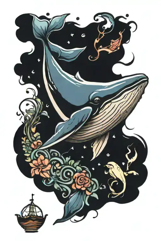 whale tattoo design idea