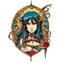 "Eva Atreus Piper" one piece anime characters tattoo design idea