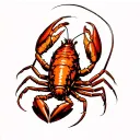 crawfish tattoo design idea