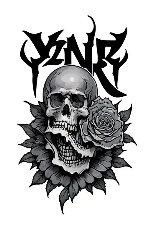 "Ynr💯" Gang Word tattoo design idea