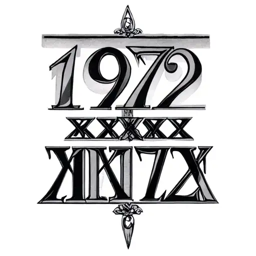 1972 Roman Numerals tattoo design idea