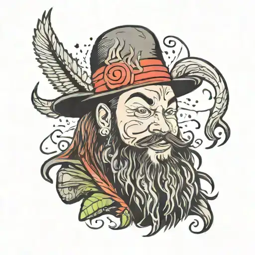 Bray Wyatt firefly logo morphing tattoo design idea