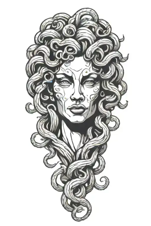 medusa head tattoo design idea