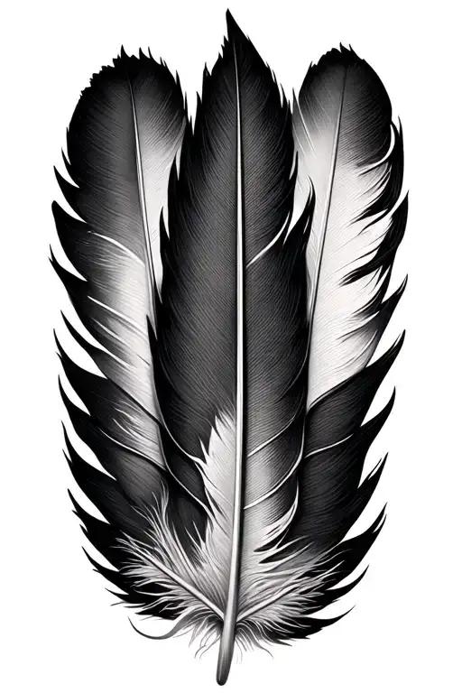 turkey feather tattoo design idea