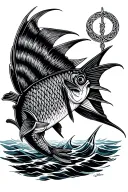 Celtic Sailfish tattoo design idea