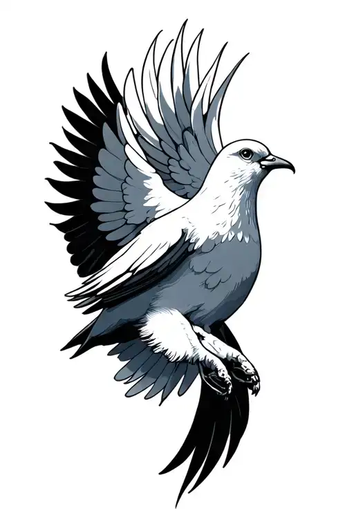 Holy Dove tattoo design idea