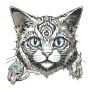 cool cats tattoo design idea