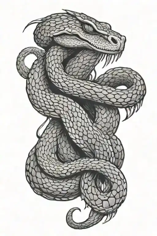 rattle snake M16 rifle intertwined tattoo design idea
