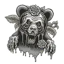 Grateful Dead bear melting tattoo design idea