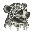 Grateful Dead bear melting tattoo design idea