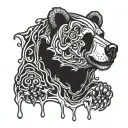 Grateful Dead bear melting tattoo design idea