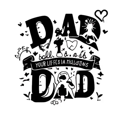 A timeline tattoo showcasing important milestones in your life as a dad, with symbols representing your children tattoo design idea