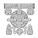 Mayan artifacts tattoo design idea