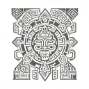 Mayan artifacts tattoo design idea