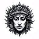 Simple Pachamama tattoo design idea