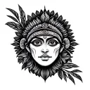 Simple Pachamama tattoo design idea