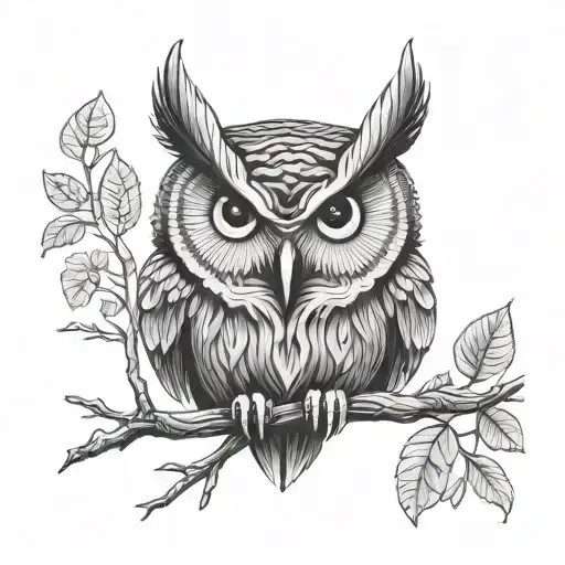 owl, loneliness, betrayal, disappointment in people, loss of meaning in life, loss of direction in life, anger tattoo design idea