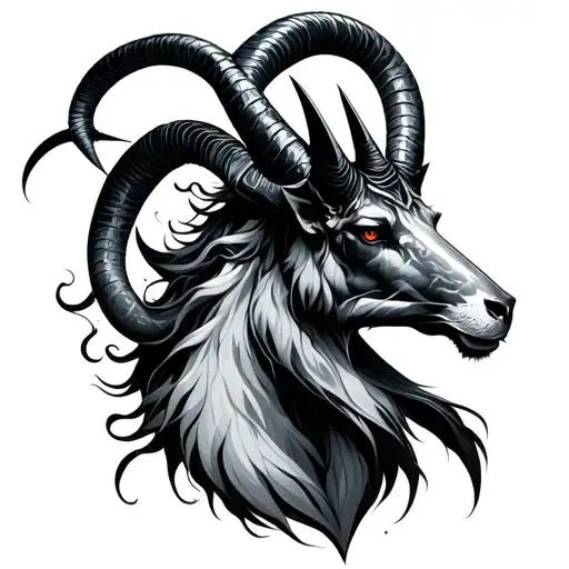 Capricorn and Belial tattoo design idea