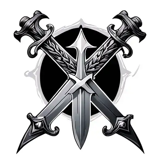 Cross Sword tattoo design idea