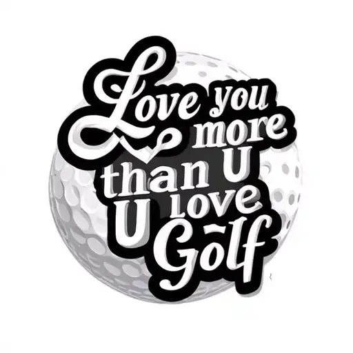 "Love you more than U love golf" Canary tattoo design idea