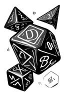 D 20 sided dice tattoo design idea