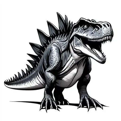 Minimulast, Jurassic park spinosaurus tattoo design idea