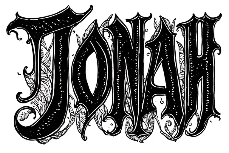 "JONAH" Biblical tattoo design idea