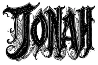 "JONAH" Biblical tattoo design idea