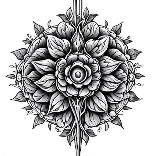 symbol of life family of 6 love respect names Gabriela Sladjana Suzana Sandra Ladislav tattoo design idea