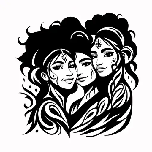 3 friends forever  tattoo design idea
