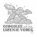 bible verse with clouds tattoo design idea