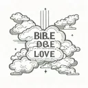 bible verse with clouds tattoo design idea