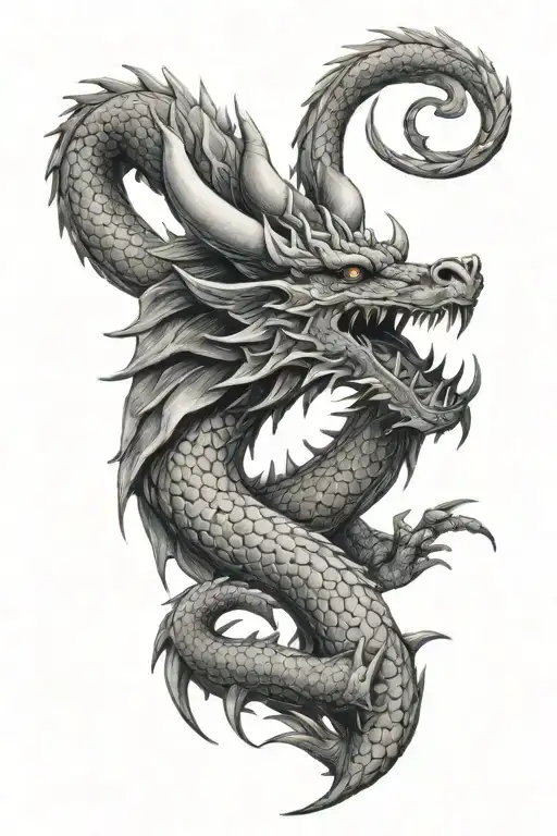 dragon Aries tattoo design idea